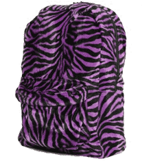 ZEBRA FLUFFY PURPLE